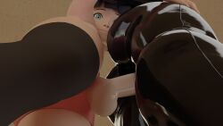 3d big_penis futa_on_female futanari hyuuga_hinata latex latex_suit naruto uzumaki_himawari