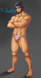 1boy abs arms_crossed bara beard black_hair bulge chest_hair erect_penis erection_under_clothes erection_under_clothing facial_hair flaccid forehead_protector fundoshi fundoshi_only headband human human_only looking_at_viewer male male_only muscle muscles muscular muscular_male naruto naruto_(classic) naruto_(series) naruto_shippuden pants_removed penis pose posing sarutobi_asuma shirt_removed simple_background solo solo_focus solo_male standing underwear underwear_only white_underwear