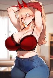 ai_generated big_breasts chainsaw_man floox milf power_(chainsaw_man)