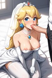 ai_generated blowjob mario_(series) nintendo omega-weirdo oral princess_peach sex wedding_dress