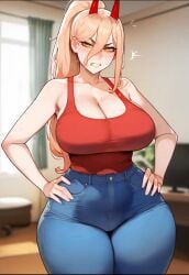 ai_generated big_breasts chainsaw_man floox milf power_(chainsaw_man)