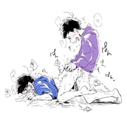 2boys anal ass bottomless brothers family incest male_only matsuno_ichimatsu matsuno_karamatsu multiple_boys osomatsu-kun osomatsu-san sex siblings thrusting yaoi