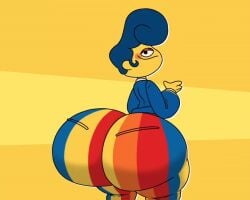 1boy animated ass_bigger_than_head ass_focus blue_hair blue_sweater bouncing_ass breathotter clapping_cheeks clothed femboy gigantic_ass huge_ass male_focus solo solo_focus sound tagme video wally_darling_(welcome_home) welcome_home_(puppet_show) wobbling_ass yellow_body