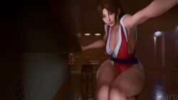 1girls 3d 3d_animation animated big_breasts breasts busty capcom exhibitionism fatal_fury female female_focus female_only flashing flashing_pussy going_commando hourglass_figure king_of_fighters light_skin mai_shiranui maroarom no_panties pale_skin public public_exposure pussy sitting snk spread_legs street_fighter street_fighter_6 tagme undressing vagina video wide_hips