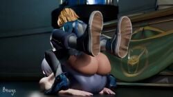 animated bewyx big_ass big_butt big_penis blonde_hair blowjob deepthroat fantastic_four female sue_storm tagme video
