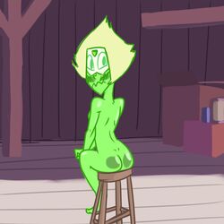 alien ass gem_(species) green_skin nude peridot_(steven_universe) ravencomb21 steven_universe