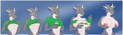 absurd_res after_transformation ahe_gao anthro big_breasts blush blush_lines bouncing_breasts breast_grab breast_play breast_squish breasts clothed clothing cthuwulhu discovery_channel dragon embarrased_horny embarrassed expansion expansion_sequence female fish flat_chested hand_on_breast hi_res holding_breast hybrid looking_pleasured male marine mythological_creature mythological_scalie mythology post-transformation raised_clothing raised_shirt raised_topwear scalie sequence shark shark_week shark_week_2025 shirt shirtless shirtless_anthro solo squish topwear transformation transformation_sequence yhakir