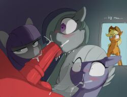 1boy 4girls applejack_(mlp) big_macintosh_(mlp) big_penis blowjob color color_edit colored colored_sketch colorshun female friendship_is_magic hasbro limestone_pie_(mlp) male male/female marble_pie_(mlp) maud_pie_(mlp) my_little_pony pony saliva saliva_string welost