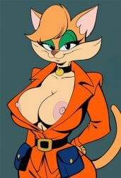 ai_generated catgirl fantomcat female female_only police_uniform self_upload tabitha_wildcat