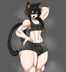 1boy 2025 2d 2d_(artwork) 2d_artwork :d absurd_res absurdres animal_ear_fluff animal_ears animal_humanoid animal_tail balls ballsack bangs bare_shoulders belly belly_button big_thighs black_hair black_sclera bottom_heavy bottom_heavy_femboy braid braided_hair braids bulge bulge_through_clothing cat_ears cat_humanoid cat_tail catboy ciruku_(raiosmanis) clothed clothed_male clothing cock curvaceous curvaceous_figure curves curvy curvy_body curvy_figure curvy_hips curvy_thighs dick feline femboy femboy_only feminine_male genitals gradient_hair hi_res hourglass_figure huge_thighs hung_femboy hung_trap kemonomimi large_thighs light-skinned_male light_skin looking_at_viewer male male_only mctamagomaki midriff multicolored_hair muscles muscular muscular_arms muscular_legs muscular_male muscular_thighs musk musk_clouds musky musky_balls musky_cock navel nipple_bulge nipples nipples_visible_through_clothing orange_eyes orange_hair original original_character parted_bangs penis penis_bulge ponytail short_shorts side_ponytail slim slim_waist smile smiling solo solo_male sports_bra steam steaming_body steamy stomach sweat sweat_pants sweatdrop sweating sweaty sweaty_body symbol-shaped_pupils testicles thick thick_hips thick_legs thick_thighs thighs thighs_bigger_than_head tight_clothing two_tone_hair voluptuous voluptuous_male wide_hips workout workout_clothes