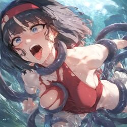 ai_generated erika_(pokemon) motion_blur motion_lines outdoors outside pokegirl pokemon pussy raped solveigai tentacle tentacle_rape tentacle_sex vaginal_penetration