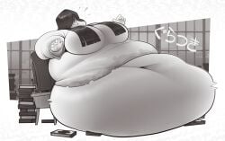 1female 1girl 1girls 2019 2d 2d_(artwork) belly belly_button belly_expansion big_belly big_breasts big_female black_and_white black_hair black_hair_female blob breasts chubby chubby_female creepy cute expansion fat fat_female fat_fetish female female_focus female_only ghost ghost_girl girl girl_only grayscale greyscale hair_covering_eyes hair_on_breasts halloween halloween_2019 hi_res highres horror huge_belly huge_breasts japanese japanese_female japanese_girl japanese_text large_female long_black_hair long_hair monochrome obese obese_female overweight overweight_female plump plump_female ridiculouscake ringu sadako_yamamura samara samara_morgan spooky static stuck stuck_in_tv text the_ring thick vhs vhs_tape weight_gain weight_gain_female white_body white_dress wobble yamamura_sadako