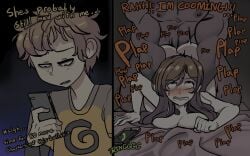 2_panel_comic coomer dark_skinned_male kanojo_okarishimasu mizuhara_chizuru mr.sir_69 onomatopoeia plap rent_a_girlfriend self_upload