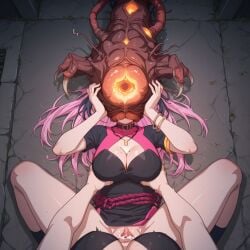 ai_generated anime_girl female hispanic_virtual_youtuber mind_break mind_control ne-α_type resident_evil resident_evil_3_remake shura_hiwa swallowing virtual_youtuber vore vtuber