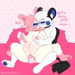 anthro birth eeveelution egg_laying giving_birth hashu holding_hands pokemon pokemon_(species) pregnant queenie_(hashu) sylveon tagme