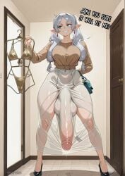 1futa ai_assisted ai_generated big_ass big_balls big_breasts big_butt big_penis breasts frieren frieren_beyond_journey's_end futa_only futanari light-skinned_futa neptuwaifu penis solo