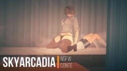 1boy 1girls 3d censored facesitting female femdom grinding hairy_pussy male mp4 original original_character pussy riding_face skyarcadia sound struggling tagme thighhighs video