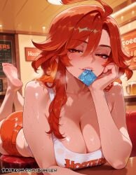 ai_assisted ai_generated aroused aroused_face ass ass_bigger_than_head ass_expansion ass_focus ass_grab ass_up big_ass big_breasts black_body blacked blowjob blowjob_gesture breasts bride bubble_butt bunilew cameltoe church crop_top cum cum_in_ass cum_on_face dark-skinned_male dark_skin dumptruck_ass eyelashes eyeliner eyes eyeshadow fat_ass fellatio fellatio_gesture female flower genshin_impact high_resolution highres hooters hooters_uniform huge_ass huge_breasts huge_butt japanese japanese_text make-up male mature mavuika_(genshin_impact) messy_hair mosaic naughty naughty_face nipple_bulge nipples nipples_visible_through_clothing panties patreon patreon_url patreon_username pervert posing posing_for_the_viewer pussy romance romantic romantic_ambiance romantic_couple romantic_sex sex shiny shorts solo_focus submissive tagme tank_top tight_clothing tight_fit uncensored v_sign vagina vaginal_penetration video_game video_game_character video_game_franchise video_games waifu_diffusion waitress waitress_uniform
