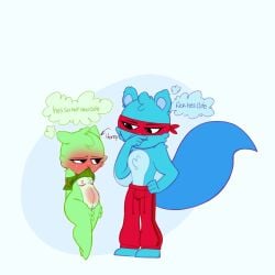 cuntboy/male flippy_(htf) happy_tree_friends horny horny_male keithybull lifted_by_self pregnant pregnant_male pussy red_pants splendid_(htf)