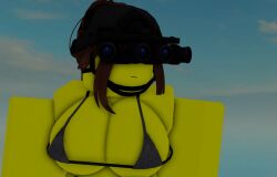 1girls 3d bra breasts cloaker_(dummies_vs_noobs) close-up dummies_vs_noobs female noob roblox roblox_game robloxian sensicalstuff tagme