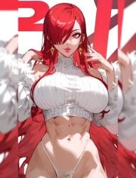 abs ai ai_generated ai_generated_video breasts dirty_talk female female_abs female_focus kirijou_mitsuru makeup mitsuru_kirijo panties persona_3 softcore