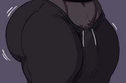 bulge bulge_through_clothing ephemeralscourg exposed_midriff femboy furry huge_ass huge_bulge huge_cock huge_thighs solo thunder_thighs