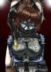2d 2d_(artwork) atlus bdsm_gear bdsm_outfit blindfold bondage bondage bondage_gear bondage_outfit bound captured captured_heroine extreme_bondage female female_focus female_only femdom femsub gag gagged light-skinned_female light_skin makoto_niijima persona persona_5 sae_niijima straitjacket