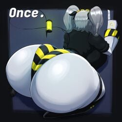 1girls ass ass_bigger_than_head ass_bigger_than_torso ass_focus big_ass bottom_heavy bubble_butt clothing dat_ass dialogue fat_ass female female_only huge_ass j_(murder_drones) jacket kneeling large_ass massive_ass meme mrmelted murder_drones on_knees panties png rear_view robot robot_girl solo tail talking_to_viewer text thick_ass thick_thighs thunder_thighs wide_hips you_may_spank_it_once_(meme)