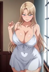 1girls ai_generated arisato_yu ass babydoll bare_shoulders before_sex big_ass big_breasts blonde_hair blue_eyes breasts busty chemise child_bearing_hips cleavage earrings female front_view gown hallway high_resolution hourglass_figure huge_ass huge_breasts inviting_to_sex jewelry kurashiki_reika lingerie lipstick long_hair looking_at_viewer makeup mature mature_female mature_woman milf no_bra oppai parted_bangs pulled_by_self revealing_clothes saimin_seishidou shiny_hair shiny_skin skimpy skimpy_clothes sleepwear sleeveless smile strap_pull teasing teasing_viewer thick_thighs thighs uncensored undressing upper_body very_long_hair voluptuous voluptuous_female walking walking_towards_viewer