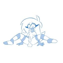 1boy 2025 ahe_gao anal anal_sex balls blue_theme collar darkseptor disembodied_penis fangs femboy girly gloves heart-shaped_pupils long_hair male male_focus male_only mari_shadows nipples original penis penis_in_ass solo solo_femboy solo_focus solo_male striped_legwear striped_thighhighs testicles thick_eyebrows tongue tongue_out