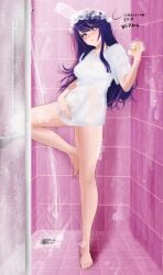 alternate_version_available bathroom hoshino_ai oshi_no_ko t-shirt tuttifuta washing