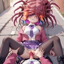 ai_generated anime_girl annie_princessu female hispanic_virtual_youtuber mind_break mind_control ne-α_type princess princessuart resident_evil resident_evil_3_remake swallowing virtual_youtuber vore vtuber