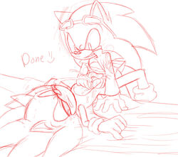 anal anal_sex angelofhapiness anthro bed blush clenched_teeth closed_eyes clothing cum cumshot eyewear grin handjob hedgehog jacket lying male mammal messy orgasm penetration penis rape scourge_the_hedgehog sex simple_background sketch sonic_(series) sonic_the_hedgehog standing sunglasses tears teeth yaoi