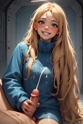 1boy 1boy1girl 1boy1girls age_difference ai_generated android android_girl background bare_thighs blonde-haired_female blonde_female blonde_hair blonde_hair_female blue_jacket blush capcom cfnm clothed clothed_female_nude_male clothing cum cum_outside cumshot diana_(pragmata) ejaculating ejaculating_cum ejaculation erect_penis erection female_focus futuristic godiva_hair green_eyes hand_on_penis handjob happy hard_cock hard_penis humanoid indoors jerking jerking_off joyful long_blonde_hair long_hair long_hair_female long_sleeves looking_at_viewer mature_male messy_hair naked naked_male nude nude_male nudity older_male older_male_and_younger_female on_floor on_the_floor orgasm oversized_clothes partially_clothed petite petite_body petite_breasts petite_girl pov pov_eye_contact pragmata robot robot_girl robot_humanoid semen sitting sitting_on_floor size_difference smaller_female smile smiling smiling_at_viewer spaceship stroking stroking_cock stroking_penis teenage_female teenage_girl teenager unseen_male_face vehicle_interior very_long_hair video_game_character video_games young younger_female