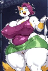 1girls adventure_time adventure_time:_fionna_&_cake ai_generated anthro ass ass_bigger_than_head beautiful big_ass big_breasts breasts breasts_bigger_than_head cake_the_cat cat cat_girl catgirl chubby chubby_female clothed clothing ears feline female furry hand_on_hip holding_panties huge_ass huge_breasts huge_thighs looking_at_viewer nipple_bulge nipples nipples_visible_through_clothing no_bra open_mouth open_smile orange_fur outdoors outside panties panties_removed purple_hair pussy pussy_juice sexy skirt slightly_chubby slightly_chubby_female smile smiling smiling_at_viewer surikat tagme tail tank_top thick_thighs thighs_bigger_than_head two-tone_body two-tone_fur two-tone_tail wet_pussy white_body white_fur