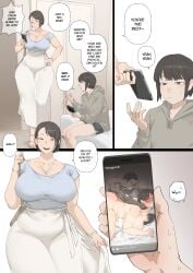2025 2d [sora]_buranku big_ass blush blushing cuckold dark-skinned_male female female_on_top femsub grimace grimacing gritted_teeth milf mother mother_and_son motherly_cuckold netorare nintendo_switch ntr phone phone_screen recorded son soraoraora tagme text wince wincing