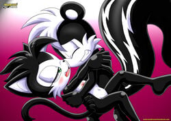 carrying female furry geoffrey_st_john hershey_the_cat mobius_unleashed skunk sonic_(series) tagme