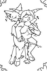 anal anal_sex anthro bodily_fluids bovid breasts caprine cum cum_on_ground ejaculation eye_patch eyewear felid female genital_fluids heart_(marking) hooves horn intersex intersex/intersex looking_pleasured mammal markings medium_breasts moan orgasm overweight overweight_female penetration sex sheep sweat sweatdrop wafas