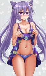 1girls average_breasts bikini bikini_bottom bikini_top blush blush_face blushing_at_viewer blushing_female blushing_lines breasts closed_mouth_smile cone_hair_bun double_bun embarrassed embarrassed_expression embarrassed_female eyebrows_visible_through_hair female female_only flustered flustered_female genshin_impact grey_background hair_bun halterneck inguinal_crease inguinal_ligament kazenokaze keqing_(genshin_impact) lean_figure legs_closed legs_together medium_breasts narrow_waist nervous nervous_expression nervous_face nervous_female nervous_smile purple-eyed_female purple-haired_female purple_bikini purple_bikini_bottom purple_bikini_top purple_eyebrows purple_eyes purple_hair purple_swimsuit purple_swimwear shy shy_expression shy_female shy_girl shy_smile slender_body slender_waist slim_waist smile smiley_face smiling smiling_at_viewer string_bikini swimsuit swimwear thigh_gap thighs_together twin_buns wide_hips