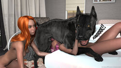 1boy 1dog 2girls 3d alex bestiality canid canid_on_humanoid canine canine_on_human deepthroat dog domestic_dog extremexworld fellatio female_human feral ginger hetero human jessica male male/female male_canine mammal oral oral_penetration orange_hair petite pink_hair teenager upside-down zoophilia