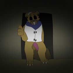 1boy 3_toes anthro anthro_male anthro_only anthro_solo balls beaver black_eyes brandon_lester broadside_beach brown_body brown_fur claws clothes clothing cock dark_lighting delta's_art dick digital_media_(artwork) doorway eye_socket flaccid_penis furry furry_male furry_only furry_solo genitals hat jpeg male male_anthro male_furry male_only monster no-human no_human no_humans non-human non-human_only only_furry only_male open_mouth penis pink_penis rodent shipwrecked_64 small_hat solo solo_anthro solo_furry solo_male standing standing_up starlings_(broadside_beach) tail testicles vest video_games white_clothing white_hat white_vest