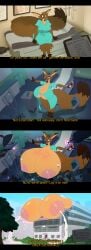 1girls big_breasts big_hips big_tail big_thighs breast_expansion breast_growth breast_growth_(enlargement) brown_fur color comic expansion expansion_sequence furry furry_ears gigantic_breasts growth growth_sequence huge_breasts huge_nipples hyper_breasts jimbohusky lactation massive_breasts nipples sequence tail transformation wide_hips