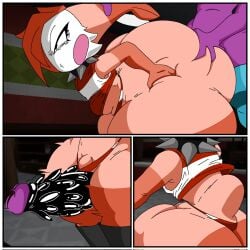barbed_penis belly_bulge black_choker blue_bottomwear bottom_heavy bottomwear box box_head boxten_(dandy's_world) bulge collar dandy's_world dandys_world femboy gay goth goth_femboy hyper_ass hyper_bulge hyper_butt hyper_thighs mybxkxixi1 orange_body orange_hair purple_body purple_tip rape raped raped_by_monster roblox roblox_game shrimpo_(dandy's_world) spiked_collar spiked_penis spiky_cock tagme topwear topwear_only twisted_boxten_(dandy's_world) white_fur