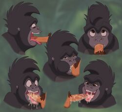 2boys 2d ape balls cum cum_in_mouth cum_inside deep_throat disney fellatio fellatio_from_feral female feral full_color gay gorilla human_on_feral interspecies male male/male male_on_feral male_only mammal oral penis penis_on_tongue primate saliva sex tagme tarzan_(1999_film) terk testicles the_giant_hamster tongue yaoi zoophilia