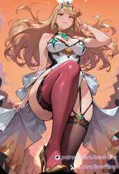 mythra from xenoblade chronicles 2 by lewdrune