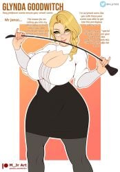 1female 1girls adult adult_female ass big_ass big_breasts blonde-haired_female blonde_female blonde_hair blonde_hair_female boob_window breasts breasts_bigger_than_head dat_ass english english_text female femdom femdom_caption gentle_femdom glasses glynda_goodwitch green_eyes hourglass_figure hourglass_figured_female large_breasts leggings long_legs looking_at_viewer m_jr1532 m_jr_art milf mommy mommy_milkers older_female pantyhose riding_crop rooster_teeth rwby teacher teasing text thick thick_ass thick_hips thick_thighs thigh_highs thighhighs thighs viz_media whip