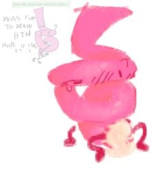 animatic_battle blush cum filled_with_cum object_show object_show_community object_shows osc semi-transparent silly_straw_(animatic_battle) sweat