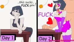 1boy 1boy1girl 1girl1boy 1girls animated anonymous_male ass before_and_after bell_collar bent_over bewitched bewitched096 bewitched_(artist) bimbofication black_hair black_lipstick blue_eyes bouncing_breasts brainwashed cleavage collar collarbone corruption crop_top dialogue dress female female_focus feminization femsub gloves goth gray_hair green_eyes grey_hair grey_skin happy happy_female happy_sex happy_trance heart humor hypnosis hypnotized instant_loss leaning_forward light_skin lipstick makeup male maledom midriff mind_control miniskirt muscle_boy navel open_mouth opera_gloves original pale_skin pendulum pink_lipstick ring_eyes sex short_hair short_skirt signature simple_background skirt smile standing stockings straight straight_sex table tagme tank_top text thighhighs tongue tongue_out vaginal_penetration white_background