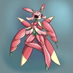 1girls alorix arthropod breasts eye_patch eyewear insect lurantis mantis nintendo pokemon pokemon_sm pussy video_games yin-lee_(character)