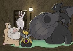 solo farming in the tower fan art